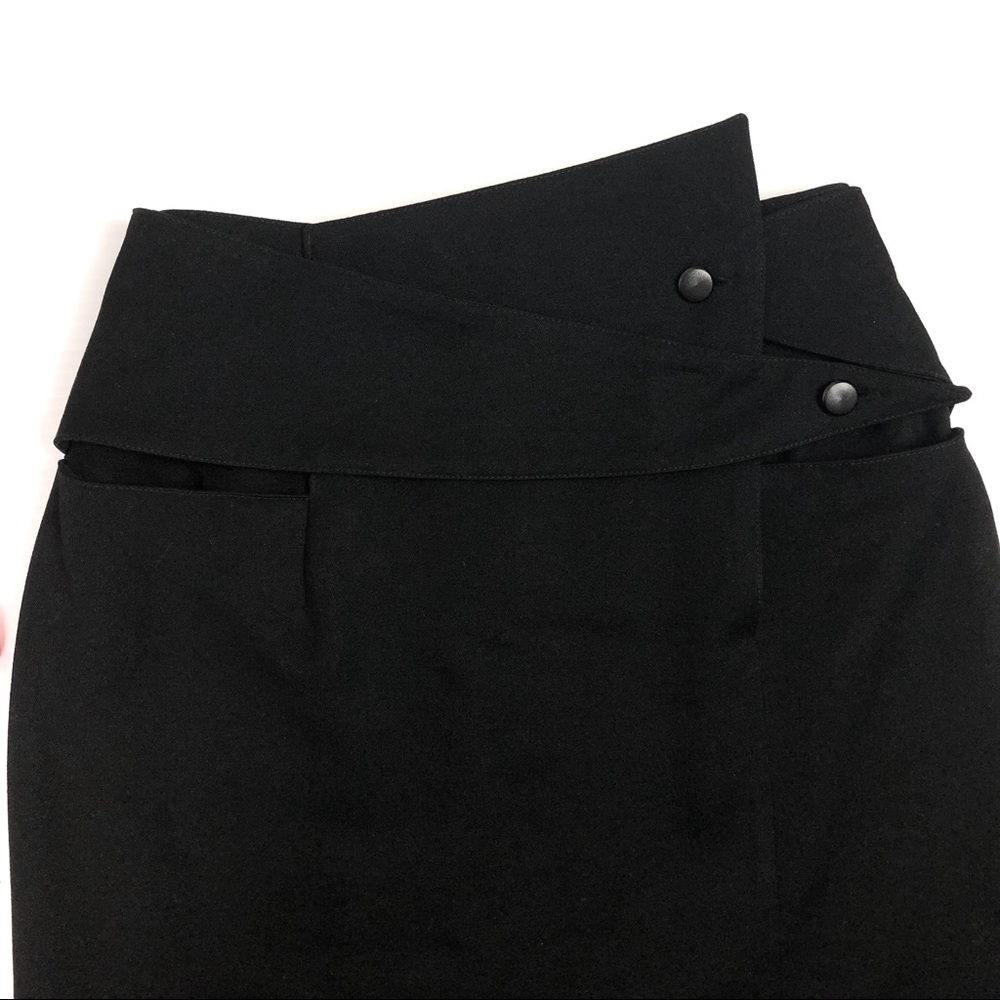 Ted Lapidus Paris vintage Midi Pencil Skirt Black